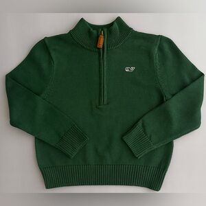 Vineyard Vine Half Zip Sweater Baby Boy, Green, 2T US, 100% Cotton NWT